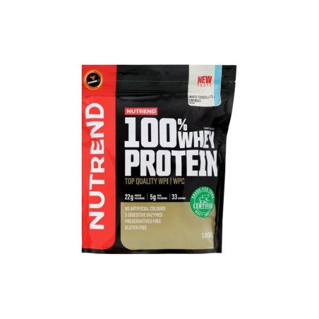 Nutrend 100% Whey Protein 1kg - Proteina de suero de leche, sabor Vainilla