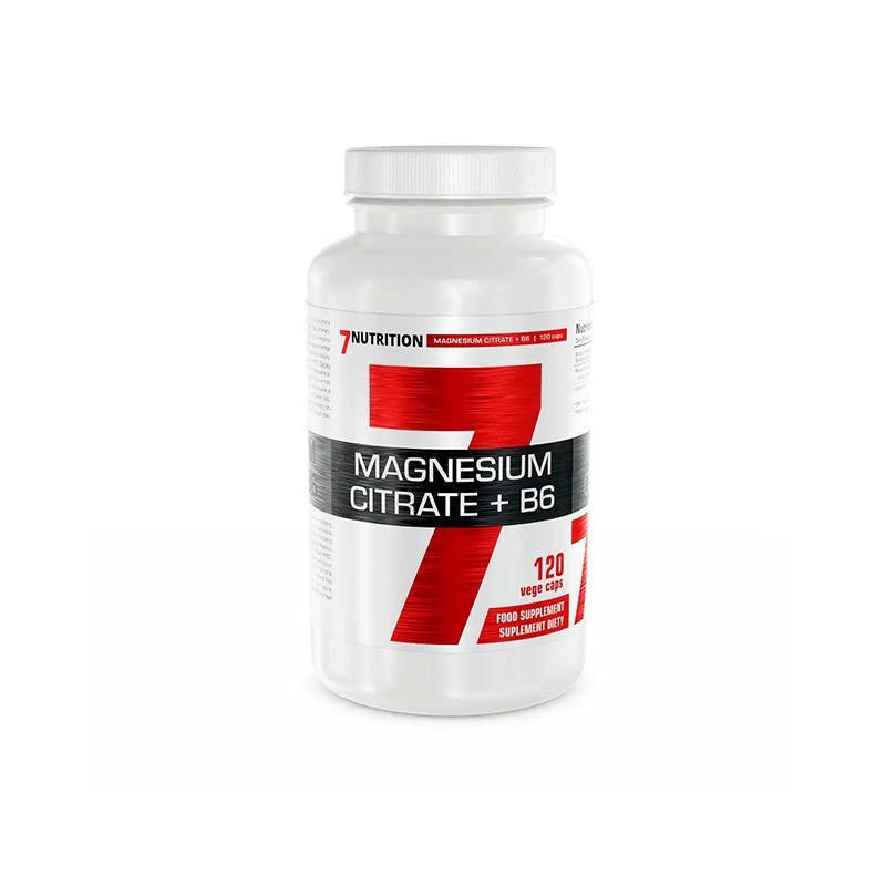 Magnesium citrate + B6 120 capsules 7Nutrition