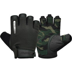 RDX T2 GUANTES DE LEVANTAMIENTO DE PESAS, Verde Militar