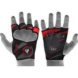 RDX R1 EMPUÑADURAS LEVANTAMIENTO PESAS, Rojo