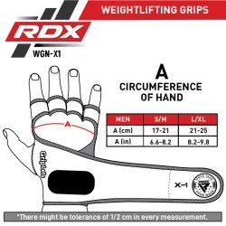 RDX X1 Weightlifting Grips, Blue