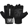 RDX W1 Gym Workout Gloves, Black