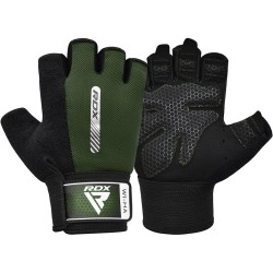 RDX W1 Gym Workout Gloves, Army Green