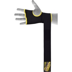 RDX Gel Inner Gloves With 75Cm Wrist Strap For Boxing, MMA, Muay Thai, Black