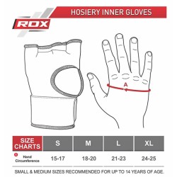 RDX Gel Inner Gloves With 75Cm Wrist Strap For Boxing, MMA, Muay Thai, Black