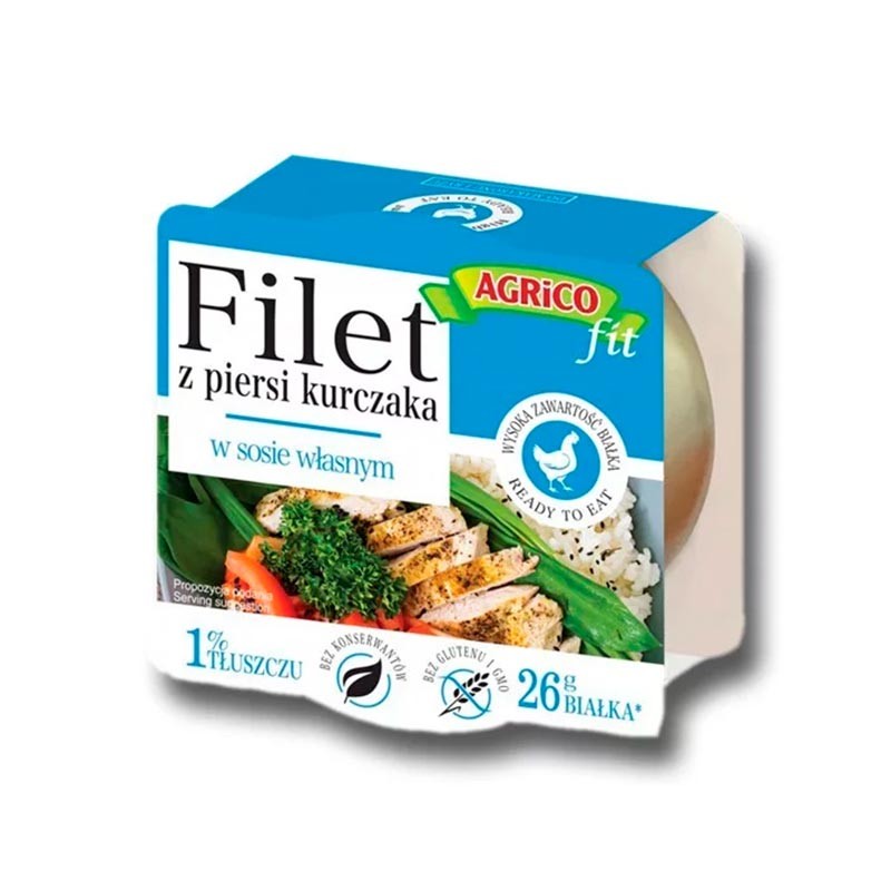 Pechuga de pollo en lata con 26g proteina, Agrico