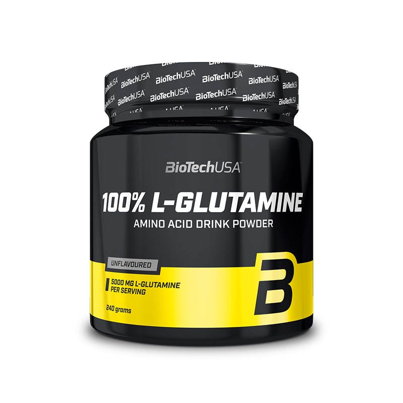 100% L-Glutamine, Glutamina en polvo, 240g, BiotechUSA
