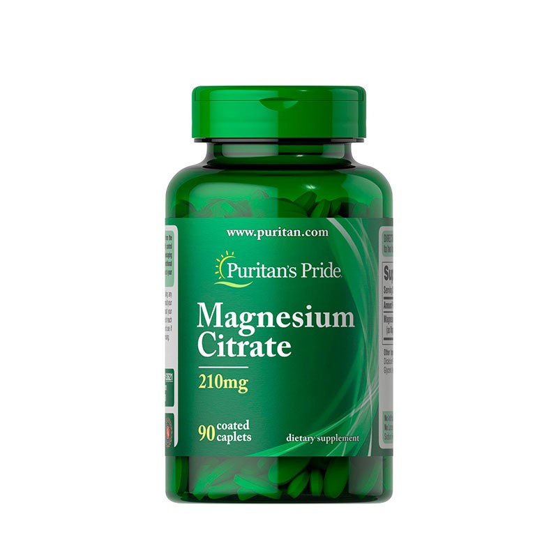 Citrato de Magnesio vegano 210mg, 90 tabletas, Puritan's Pride