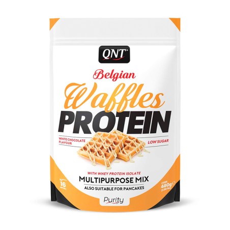 Qnt Belgian Waffles - protein waffle mix, White Chocolate