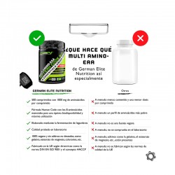 Multi Amino EAA Pattern Code, Aminoacidos Esenciales MAP Veganos, German Elite Nutrition, 532g