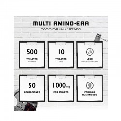 Multi Amino EAA Pattern Code, Vegan MAP Essential Aminoacids, German Elite Nutrition, 500 Tablets