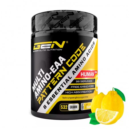 Multi Amino EAA Pattern Code, Aminoacidos Esenciales MAP Veganos, German Elite Nutrition, 532g
