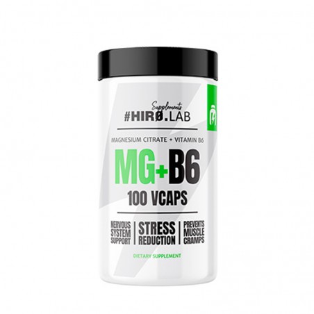 Citrato de Magnesio + Vitamina B6, Mg + B6, 120 capsulas veganas Hiro Lab