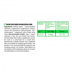 Magnesium Citrate + Vitamin B6, Mg + B6, 120 vegan capsules Hiro Lab