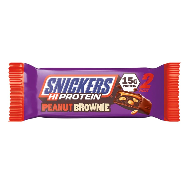 Barrita Snickers Hi-Protein Brownie con Cacahuetes