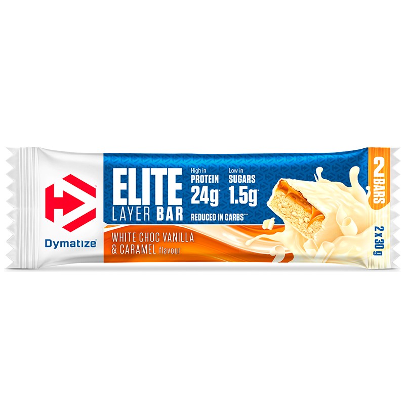 Dymatize Elite Layer Bar Weiße Schokolade mit Vanille & Karamell