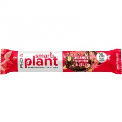 Barrita proteica vegana Smart Plant Bar PhD, Mantequilla de Cacahuetes y Gelatina