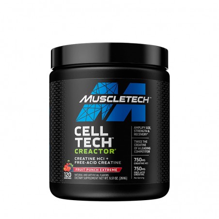 Creactor Muscletech Cell Tech - creatine HCL hydrochloride and free acid creatine