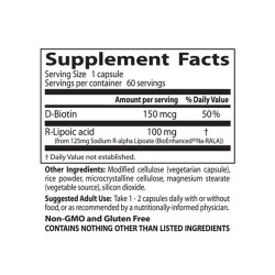 Doctor's Best Stabilisiertes R-Liponsäure mit BioEnhanced Na-RALA, 100 mg, 180 Veggie-Kapseln