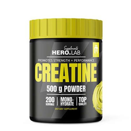Micronized Creatine Monohydrate 500g, Apple flavor, Hiro
