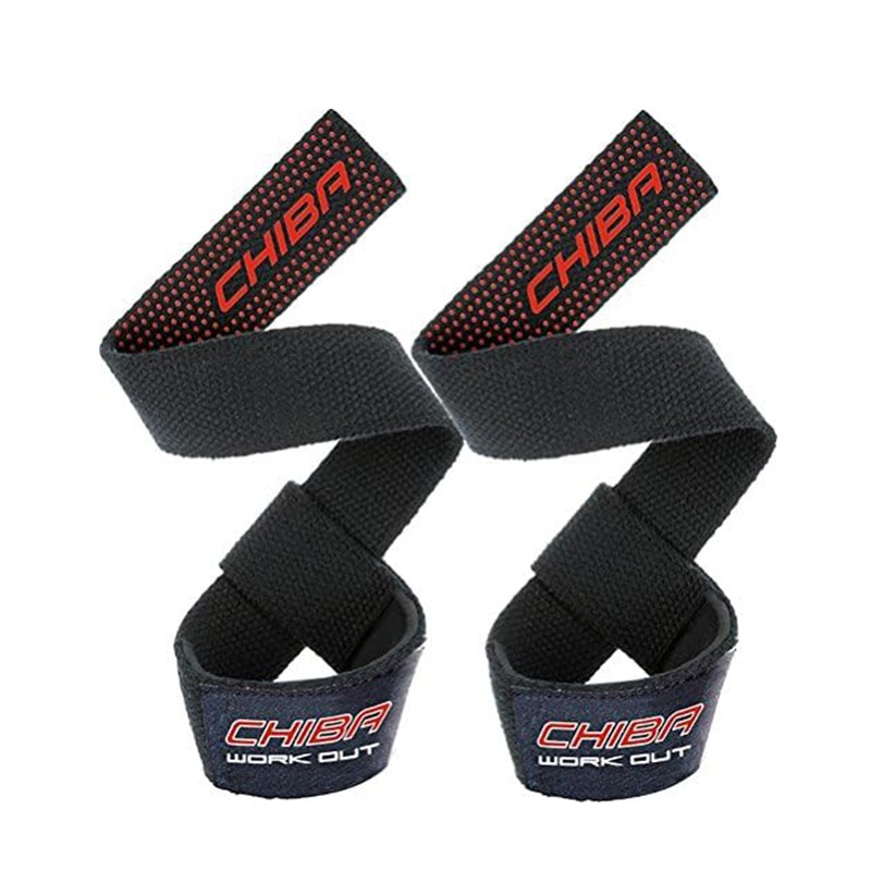 Chiba Lifting Straps, black - red