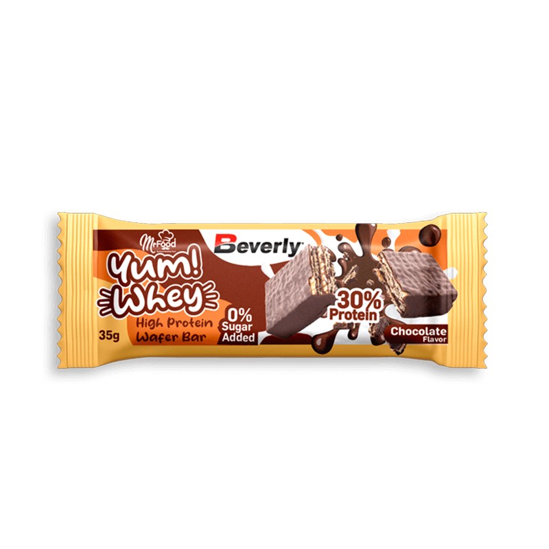 Yum Whey Wafer Bar 30% Protein, Beverly Nutrition
